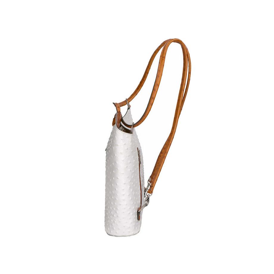 Gave Lux Zaino convertibile in pelle stampa struzzo  