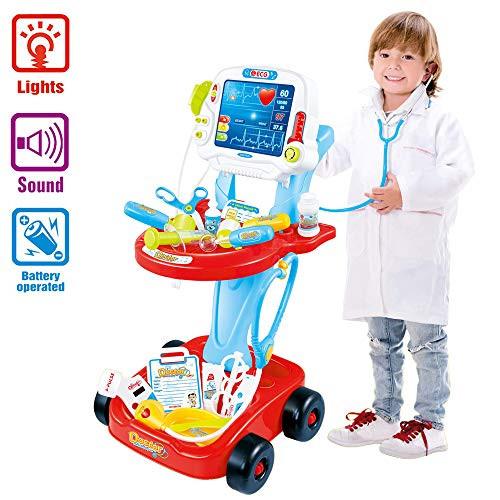 Activity-board  Toys Little Doctor tragbares Krankenhausspielset für Kinder, für Rollenspiele, mit Zubehör 