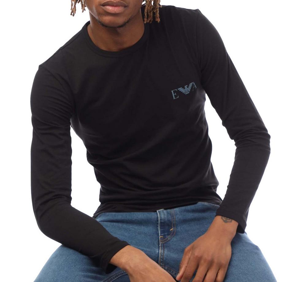 EMPORIO ARMANI T-shirt manches longues Slim Fit avec logo imprimé  