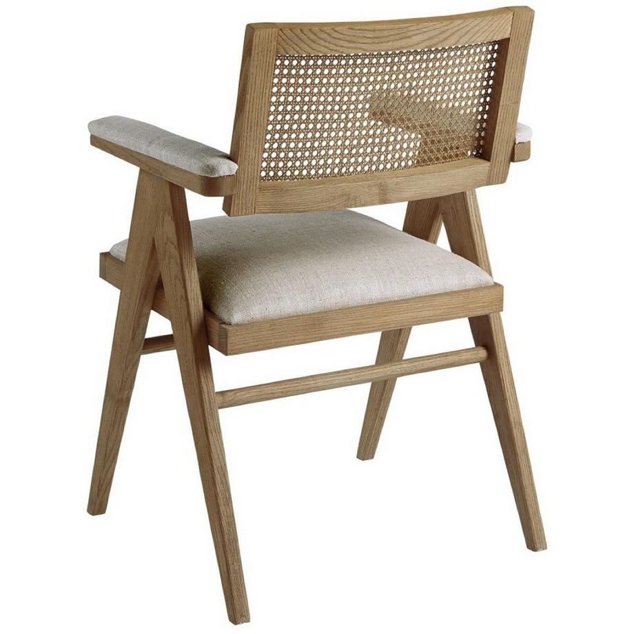 Blanc d'Ivoire Poltrona Colby in frassino ecrù  