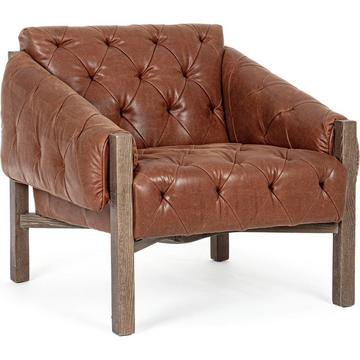 Fauteuil Harrison marron vintage