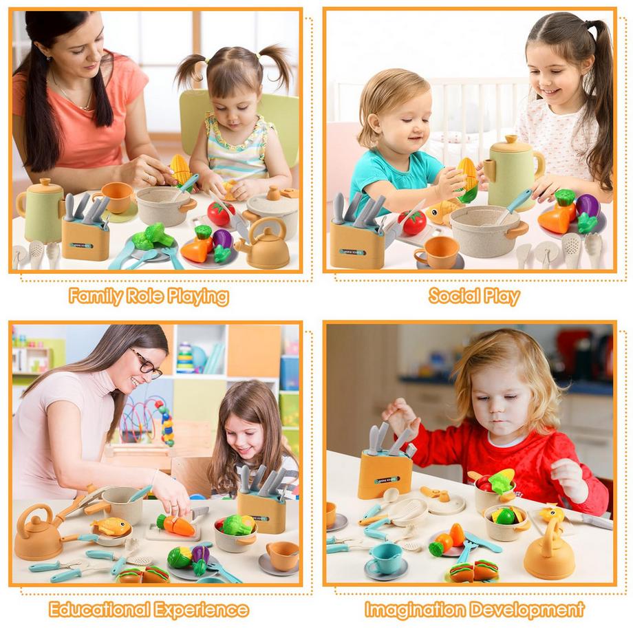 Activity-board  Accessoires de cuisine pour enfants, cuisine de boue en plein air pour enfants, accessoires de cuisine pour jeux, set de casseroles pour jeux de rôle 