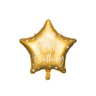 amscan  Folienballon Stern Happy Birthday gold (40cm) 