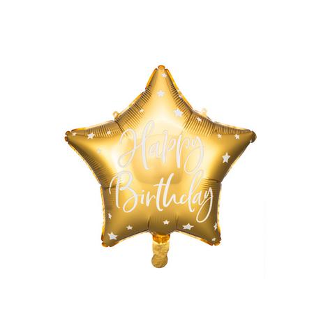 amscan  Folienballon Stern Happy Birthday gold (40cm) 