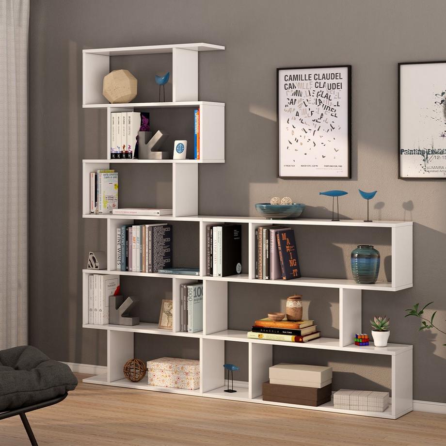 Calicosy Bibliothèque avec 6 niveaux H192 cm - Athena  