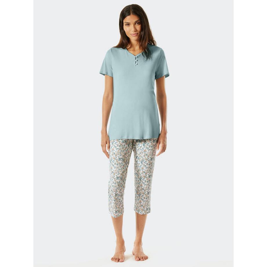 Schiesser Modal Kurzarm V-Ausschnitt Pyjama Set  