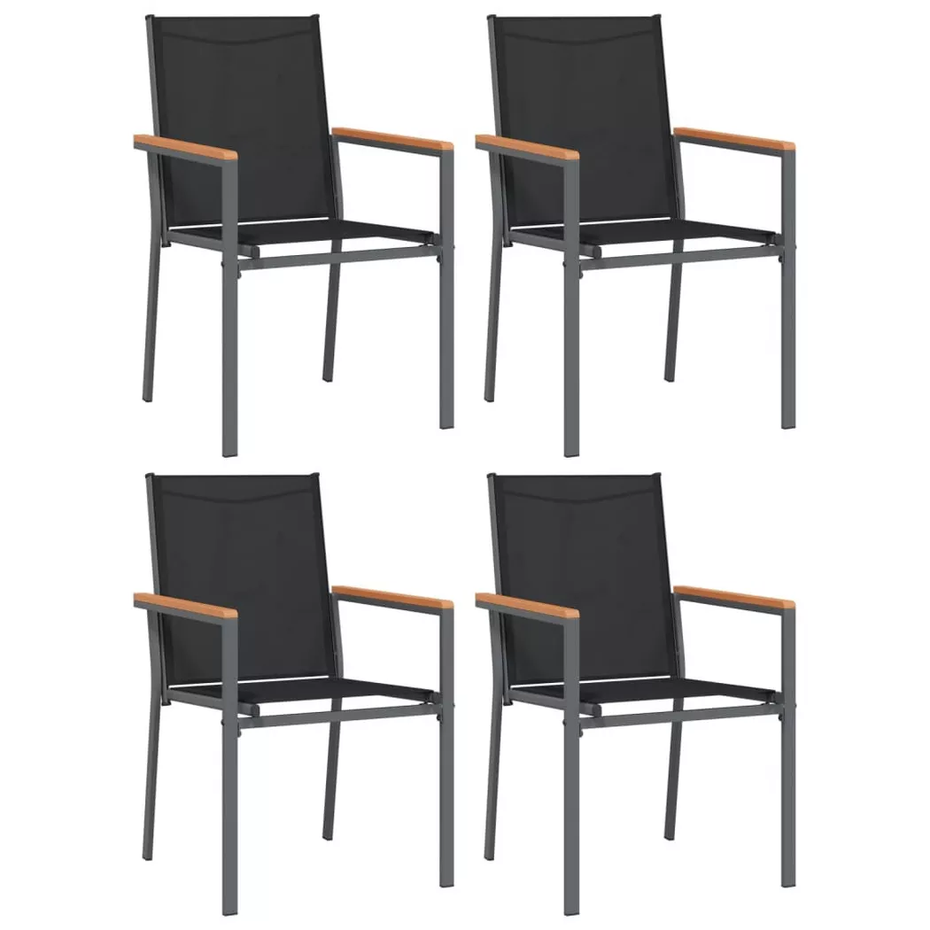 VidaXL - Chaise de jardin acier, One Size, Noir