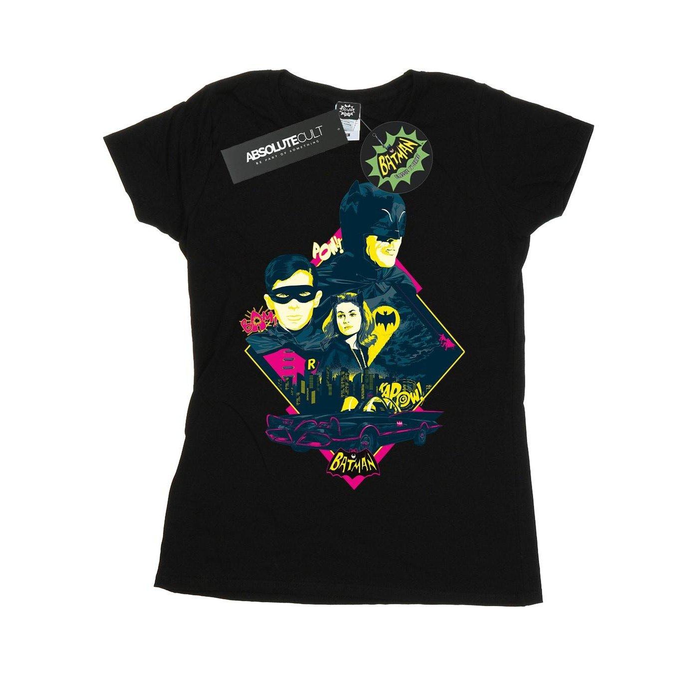 Image of Batman Tv Series Character Pop Art Tshirt Damen Schwarz XXL