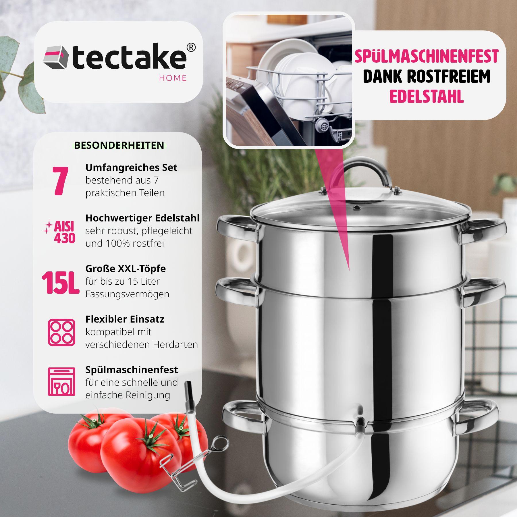 Tectake  Extracteur de jus 15 L 