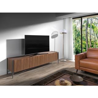 ANGEL CERDA TV-Ständer Nussbaum und dunkler Stahl  