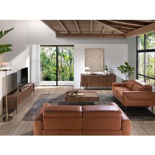 ANGEL CERDA TV-Ständer Nussbaum und dunkler Stahl  