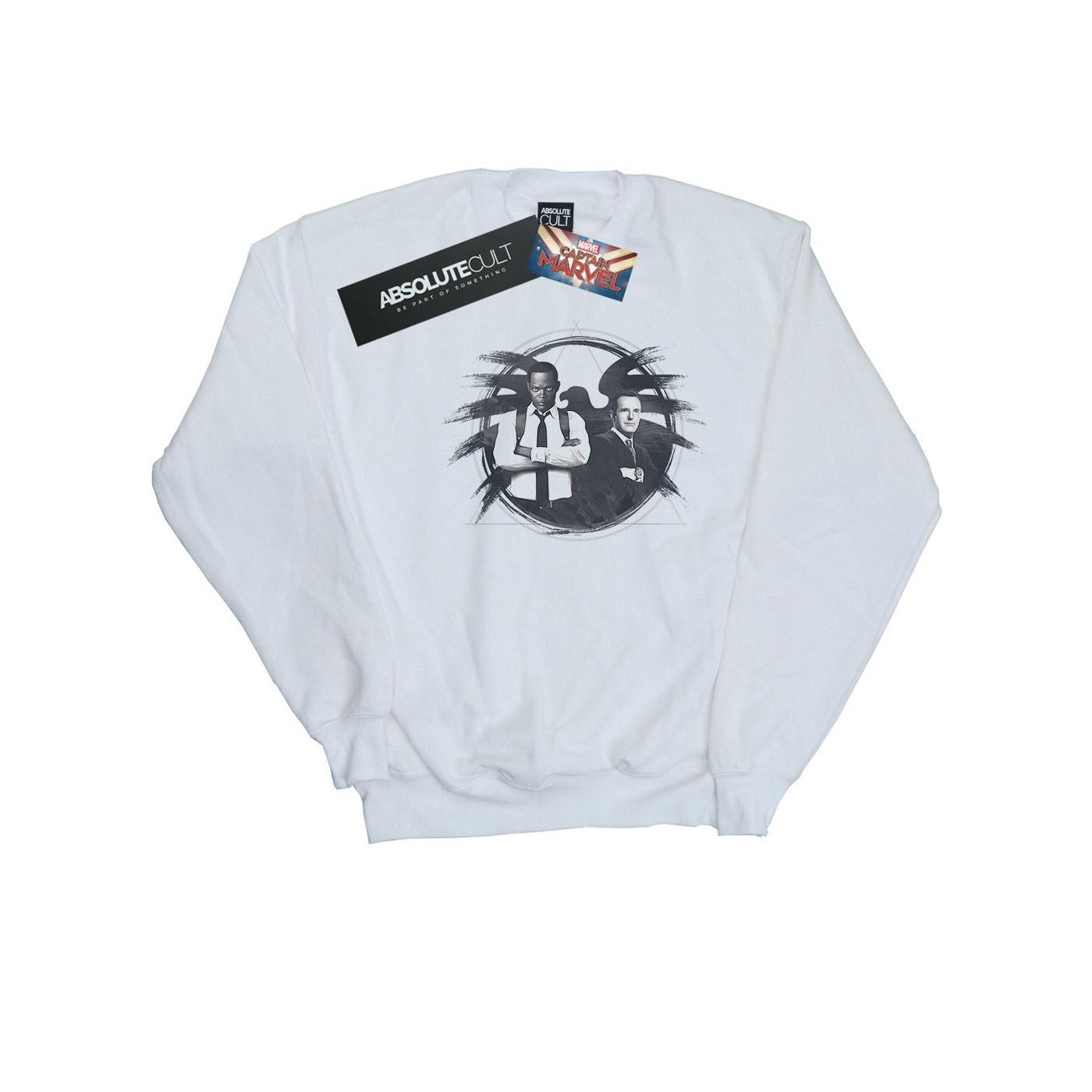 Image of Captain Nick Fury And Agent Coulson Sweatshirt Mädchen Weiss 152-158