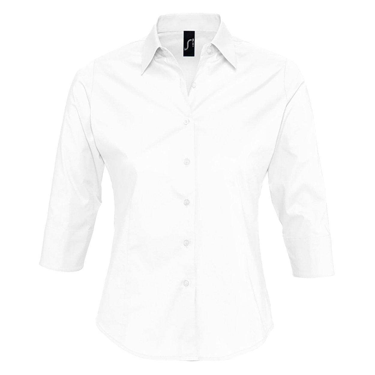 SOLS  Effect Bluse Arbeitsbluse, 34Ärmel 