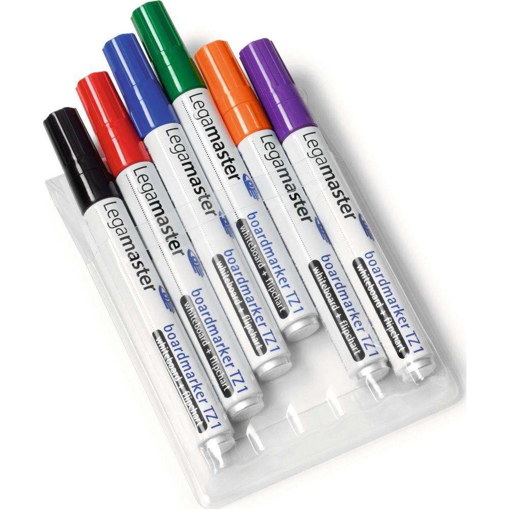 Legamaster  Legamaster 7-110096 evidenziatore 6 pz Nero, Blu, Verde, Arancione, Rosso, Viola 