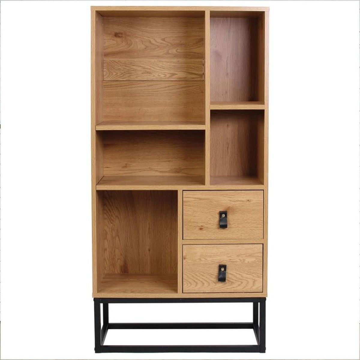 Calicosy Libreria in stile industriale 2 Cassetti 5 Scomparti H120 cm  