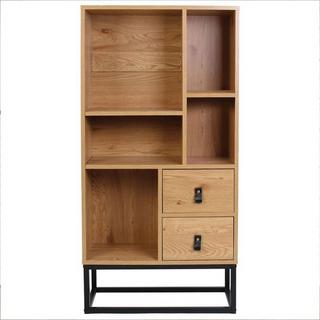 Calicosy Bücherregal mit 2 Schubladen 5 Ablagen H120 cm  