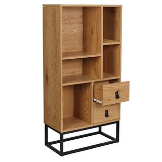 Calicosy Bücherregal mit 2 Schubladen 5 Ablagen H120 cm  