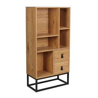 Calicosy Bücherregal mit 2 Schubladen 5 Ablagen H120 cm  