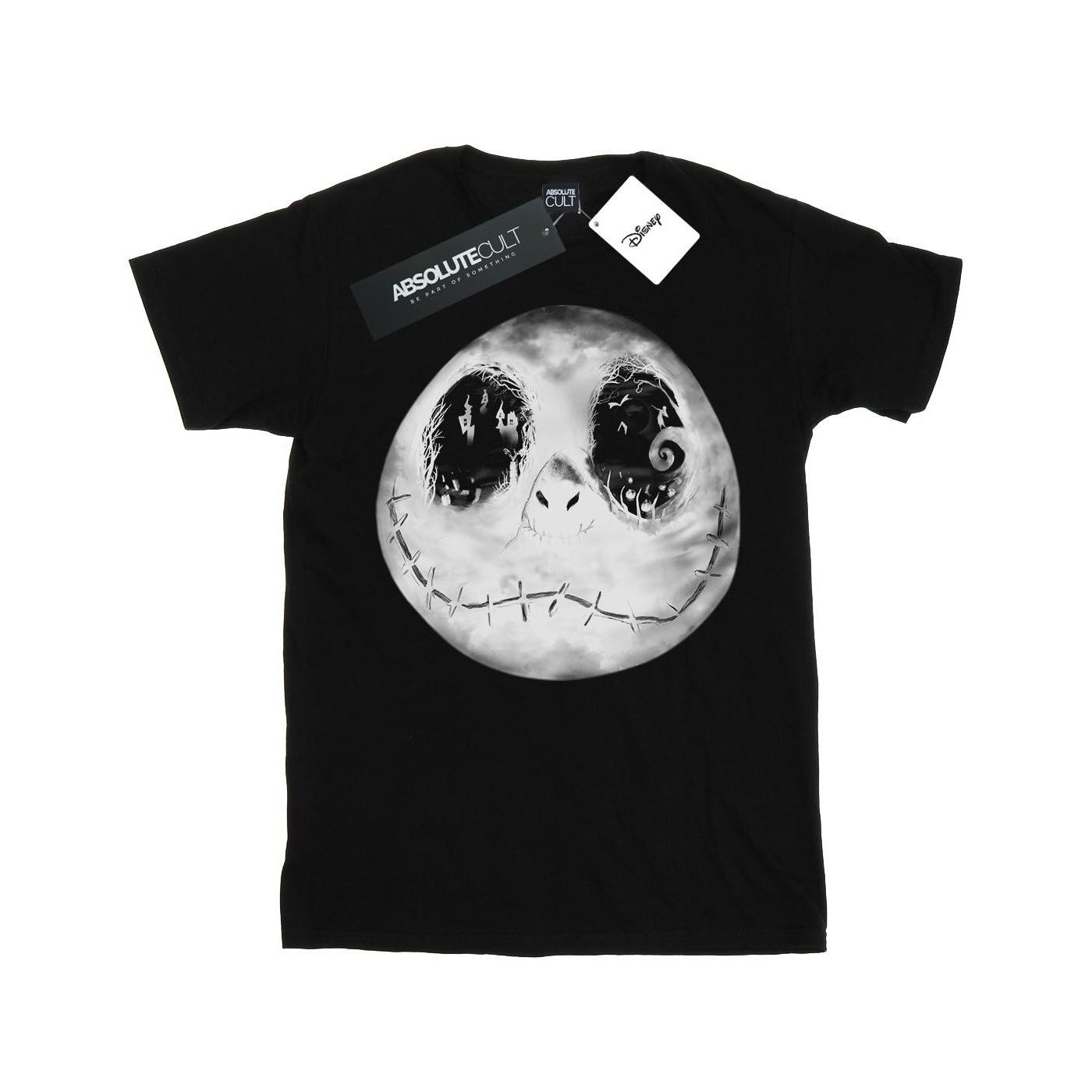Image of Nightmare Before Christmas Jack Moon Face Tshirt Damen Schwarz M