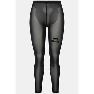 Ulla Popken  Strumpf-Leggings, Mesh, Flock-Schriftzug, hochelastisch 