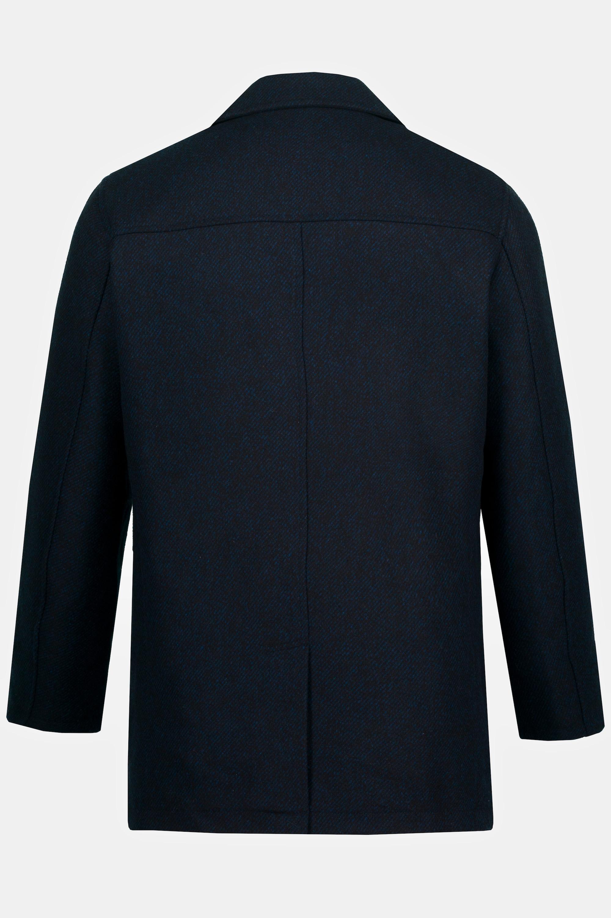 JP1880 Caban Wasserabweisender Wollmix Knopfleiste  