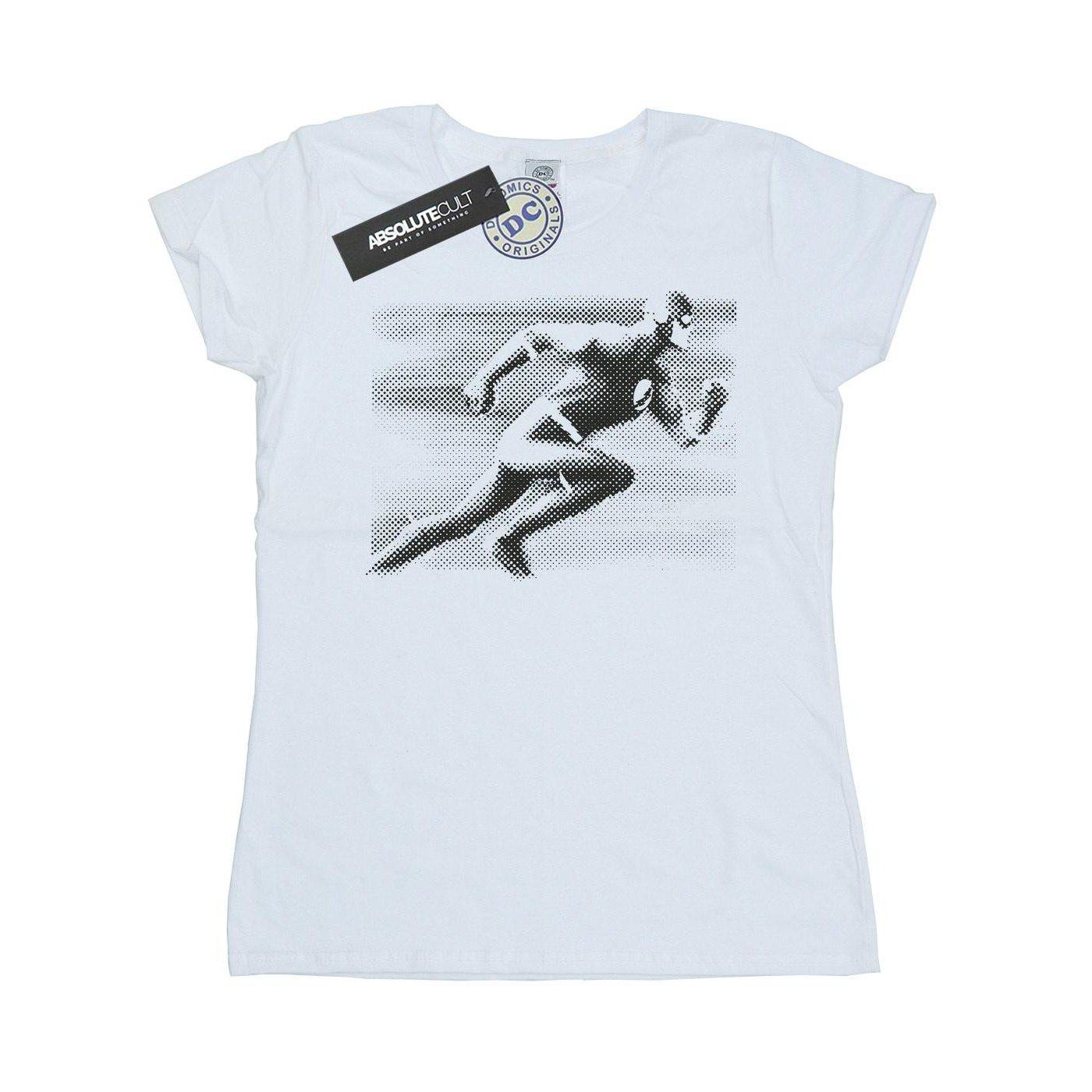 Image of The Flash Spot Racer Tshirt Damen Weiss XXL