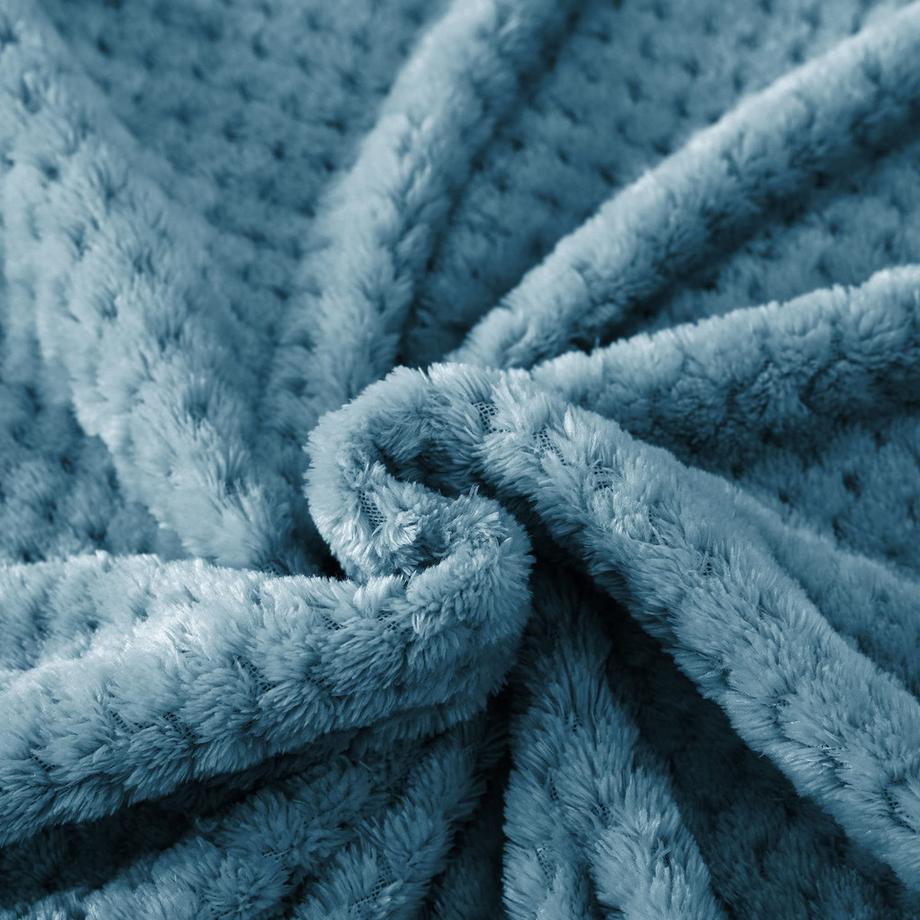 Alopini Couverture polaire super douce et chaude à motif gaufré  