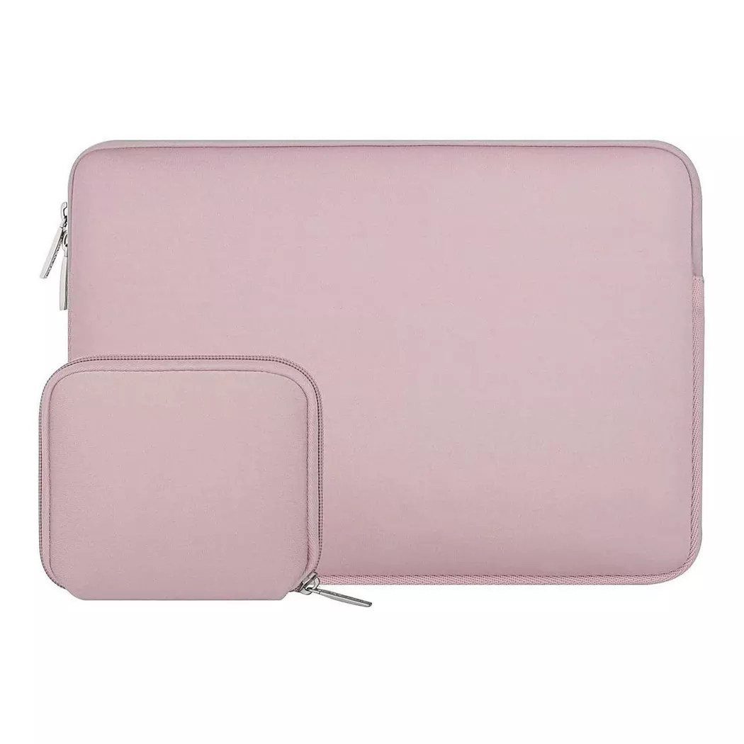 Only-bags.store - Laptop Sleeve Tasche Kompatibel Notebook Neoprenhülle mit kleiner Tasche, für Herren, Pink, Größe Onesize