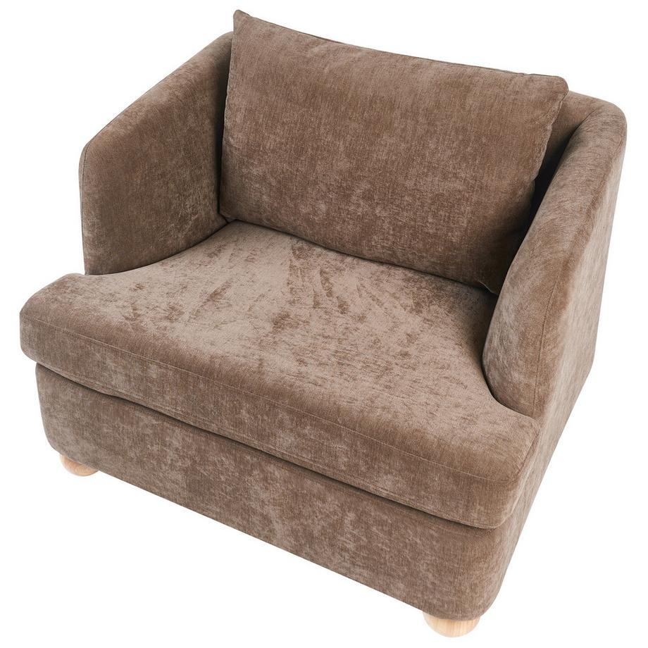 Beliani Fauteuil en Tissu chenille Minimaliste RATTVIK  