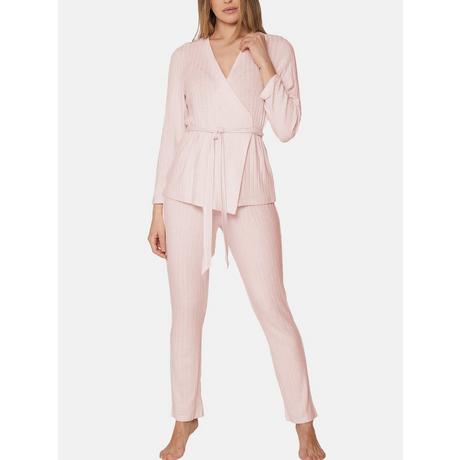 Admas  Pyjama tenue d'intérieur pantalon top croisé Elegant Line 