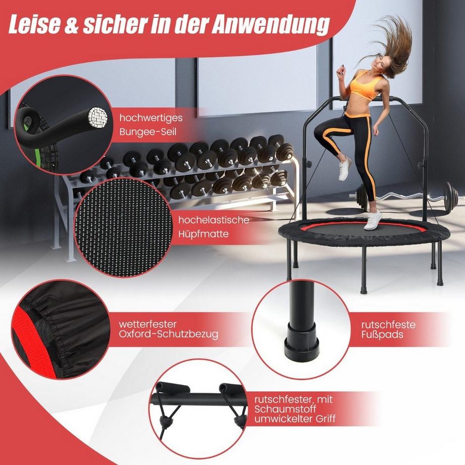 Northix  Trampolino fitness con corrimano 