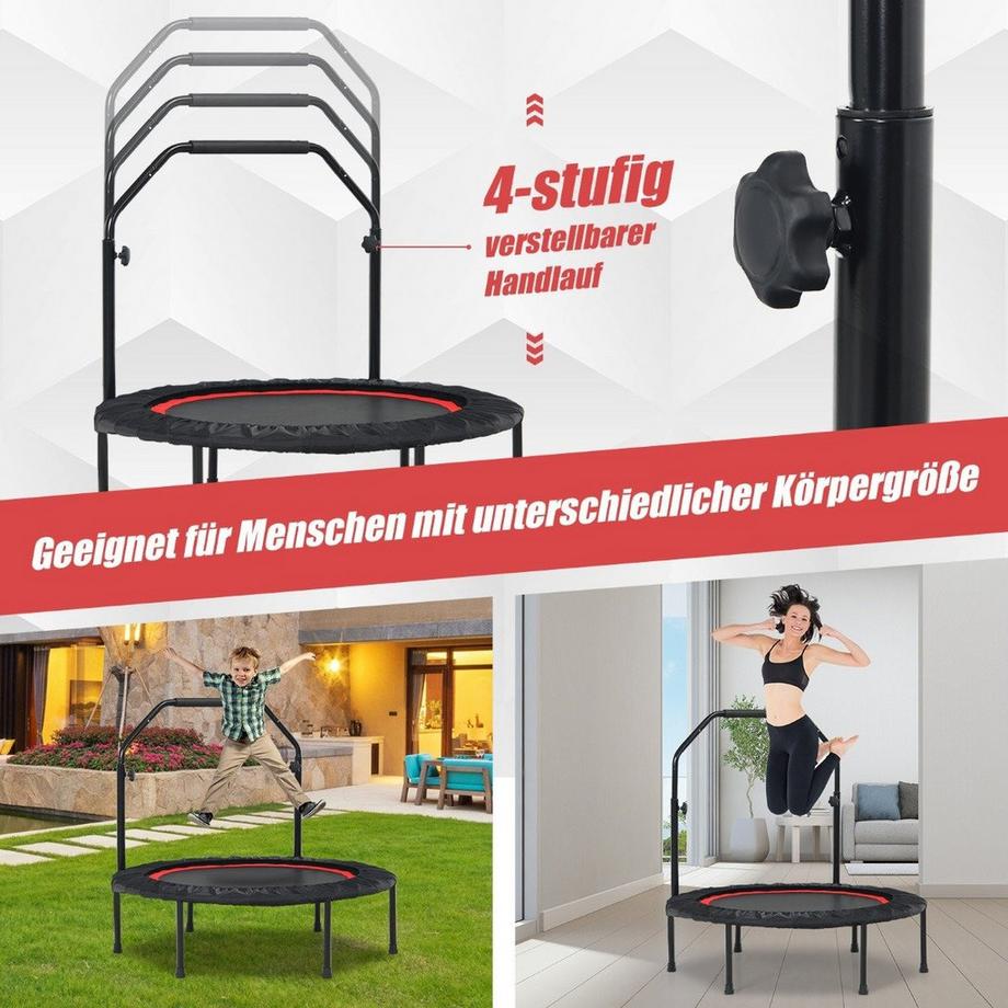 Northix  Trampolino fitness con corrimano 