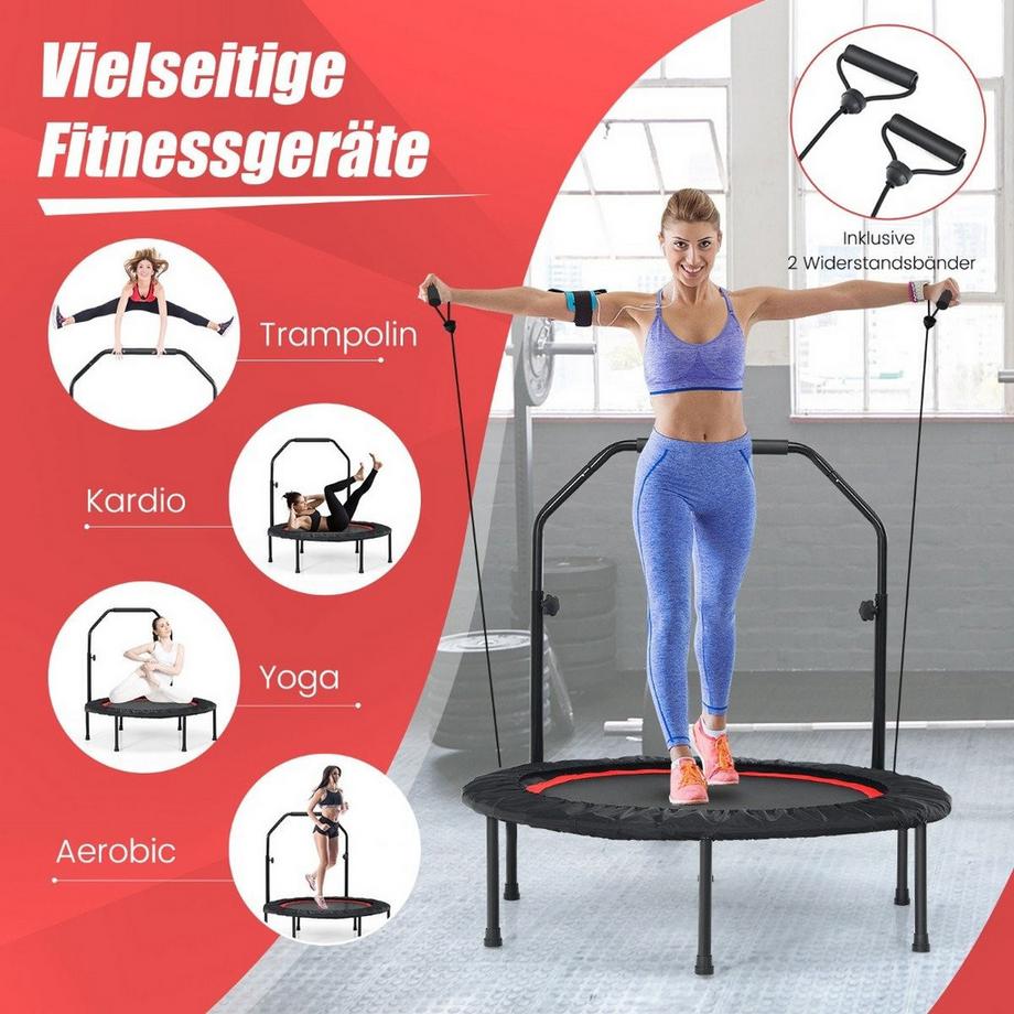 Northix  Trampolino fitness con corrimano 