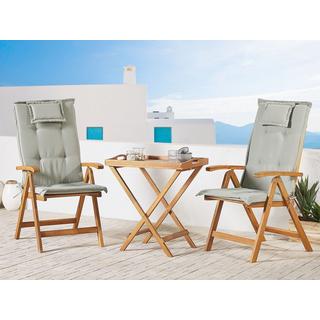 Beliani Bistro Set aus Akazienholz Klassisch JAVA  