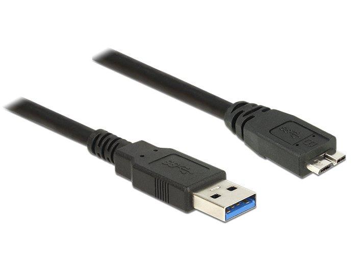 DeLock  85072 USB Kabel 1 m USB 3.2 Gen 1 (3.1 Gen 1) USB A Micro-USB B Schwarz 