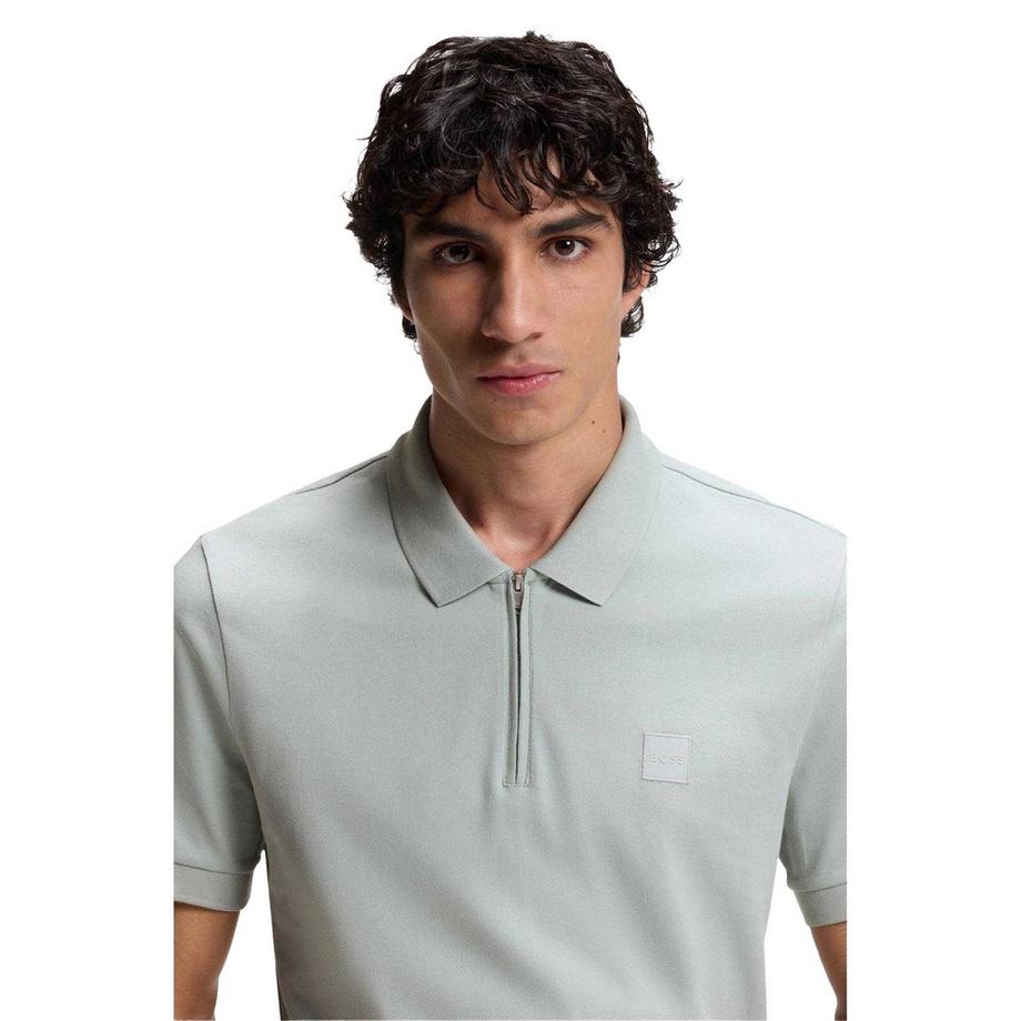 BOSS Maglietta Polo con cerniera ad un quarto  