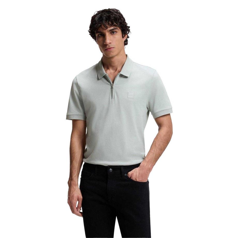 BOSS Maglietta Polo con cerniera ad un quarto  