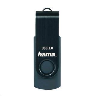 hama  USB-Stick Rotate - 64 GB, USB 3.0, 70MB/s, Petrolblau 