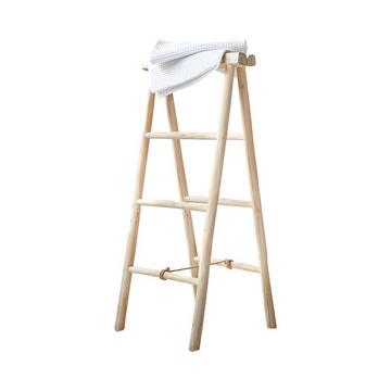 Doppelter Handtuchhalter aus massivem Teakholz Kilim