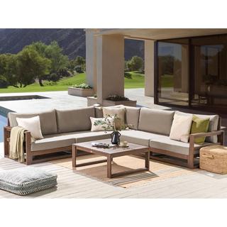 Beliani Set lounge pour jardin en Bois d'acacia certifié FSC® Moderne TIMOR  