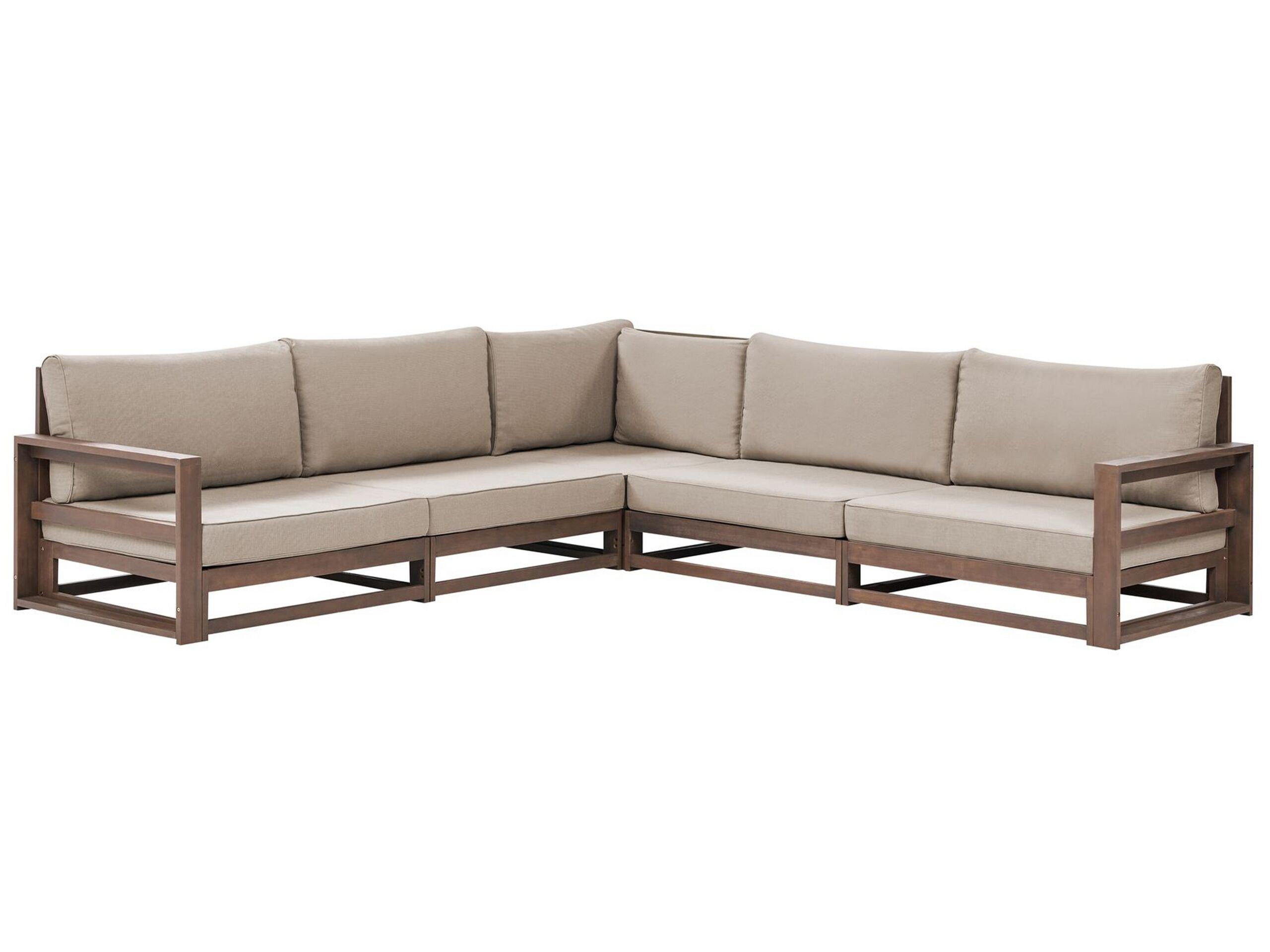 Beliani Set lounge pour jardin en Bois d'acacia certifié FSC® Moderne TIMOR  