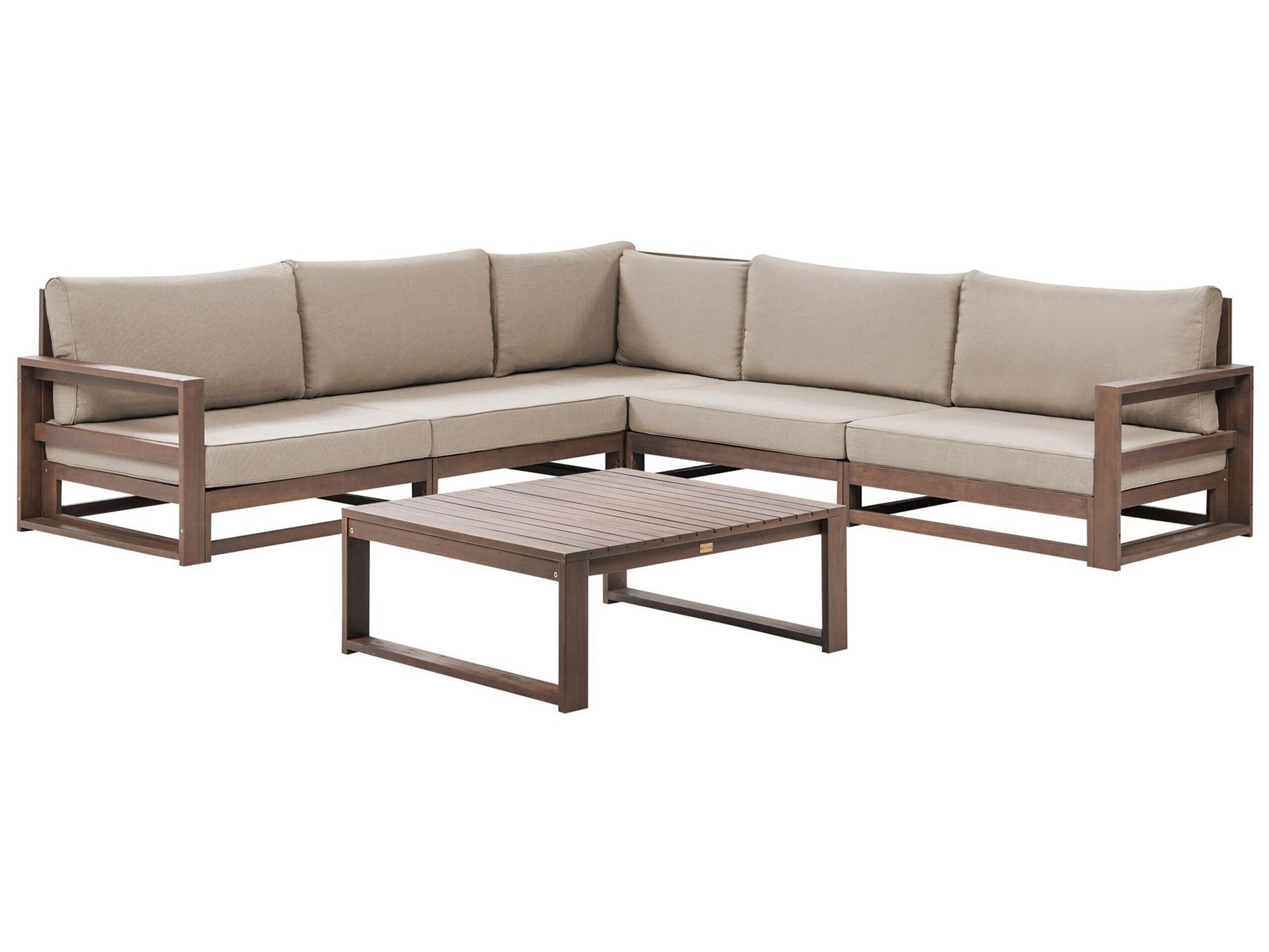 Beliani Set lounge pour jardin en Bois d'acacia certifié FSC® Moderne TIMOR  