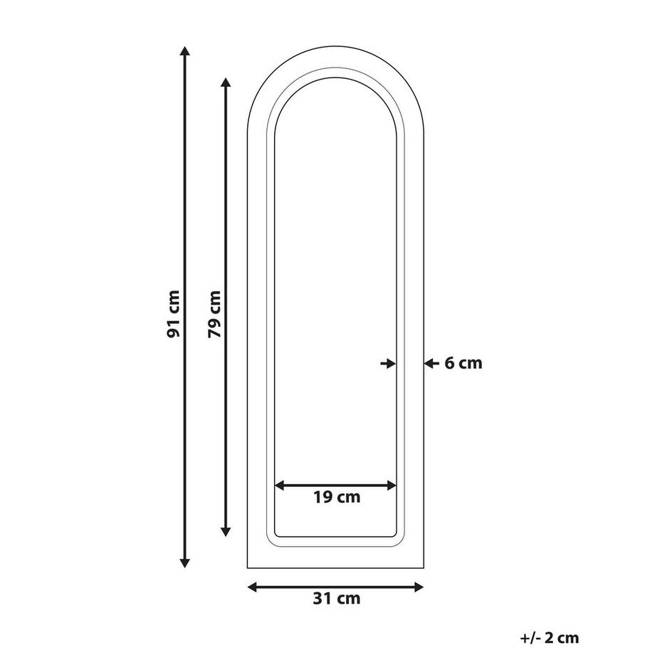 Beliani Wandspiegel aus Mangoholz Mediterran SARRY  