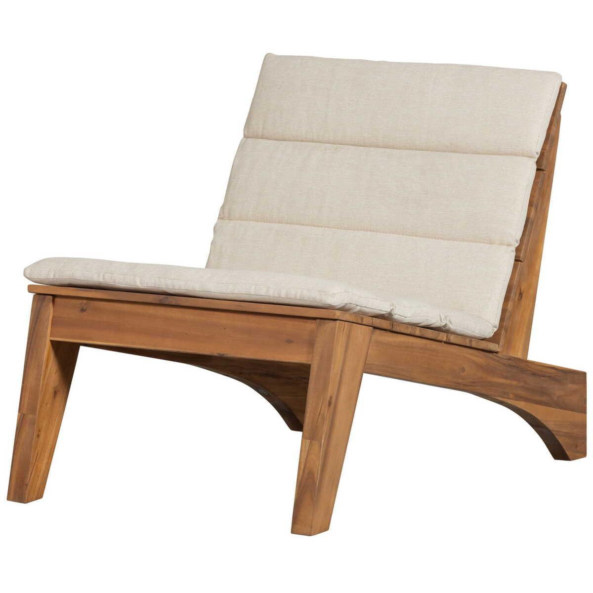 mutoni living Fauteuil de jardin Kenai acacia naturel  