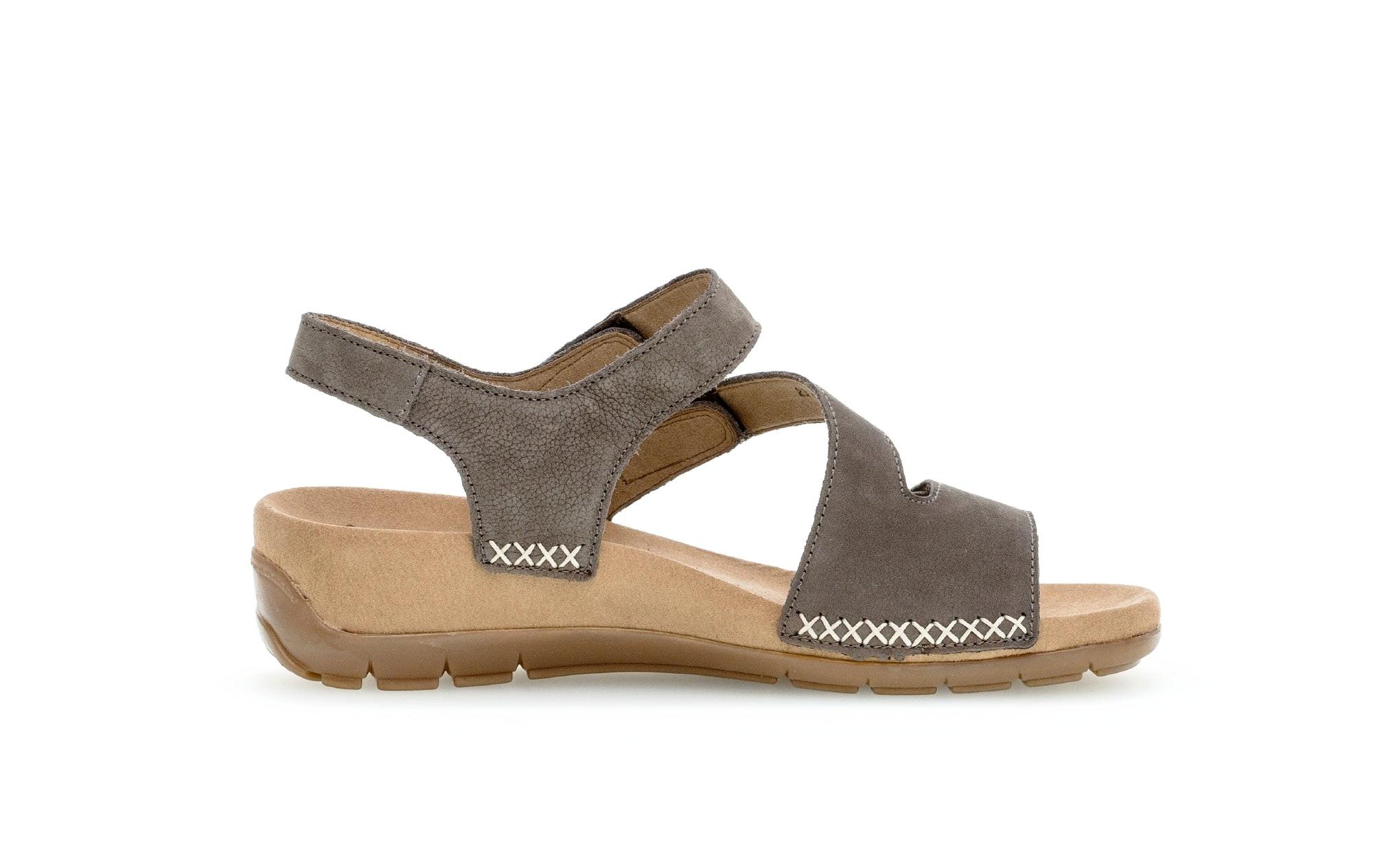 Image of Nubuk Sandale Damen Grau 42