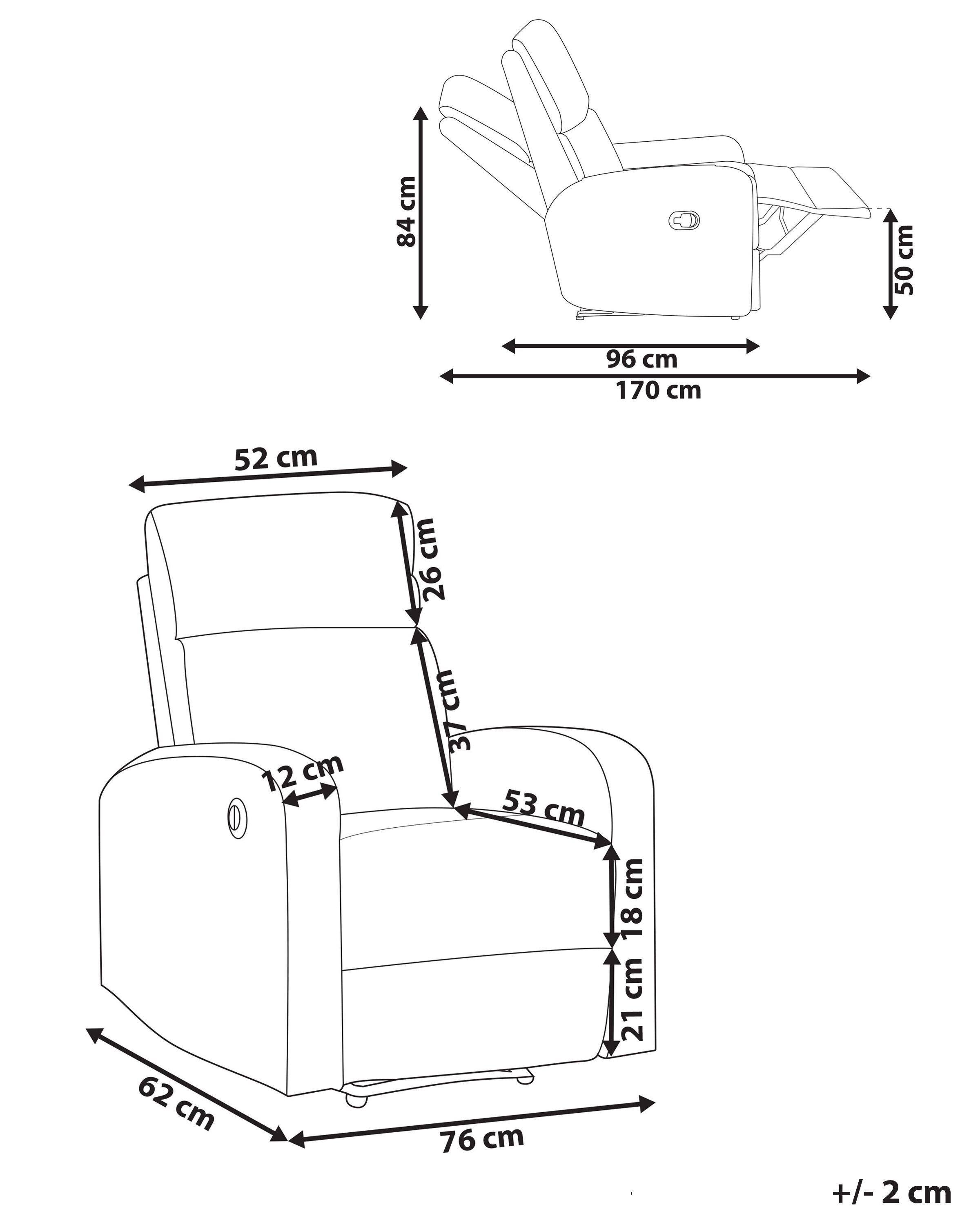 Beliani Fauteuil en Velours Moderne VERDAL  