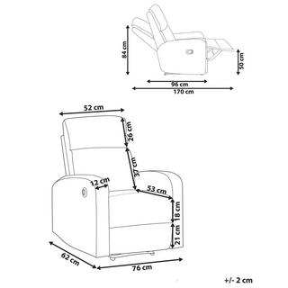 Beliani Fauteuil en Velours Moderne VERDAL  