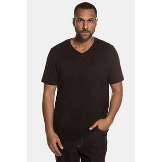 JP1880  T-shirts, collection Basic, lot de 2. Col en V et manches courtes noir 