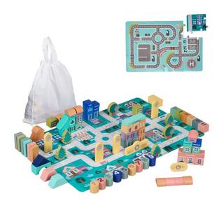 Northix  Set di blocchi di legno per costruzioni City 