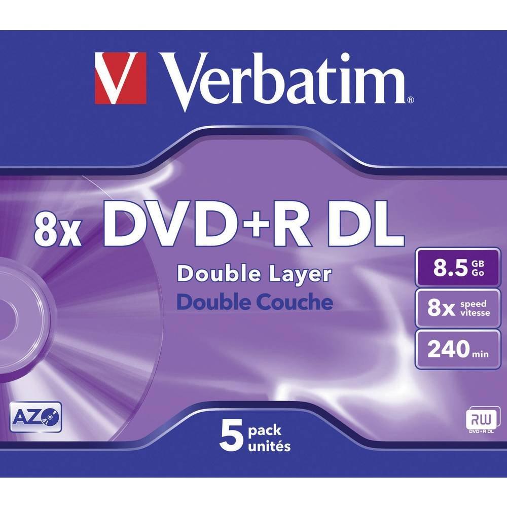 Verbatim  Verbatim DVD+R 8.5 GB Rohlinge 5 St Jewelcase 